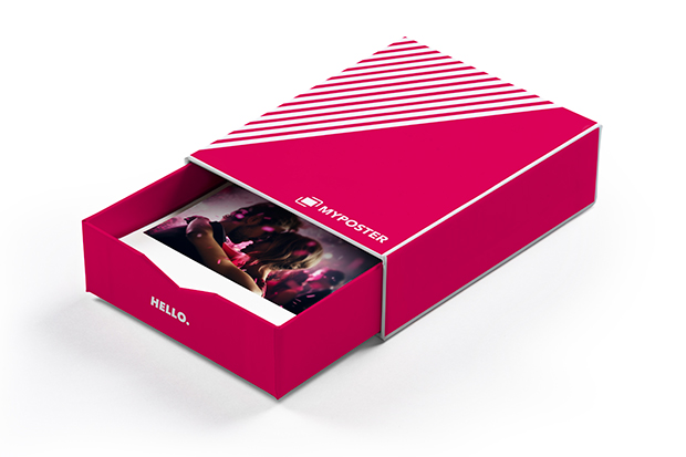 Bilderbox mit 100 Fotos im Design 'Hello Pink'