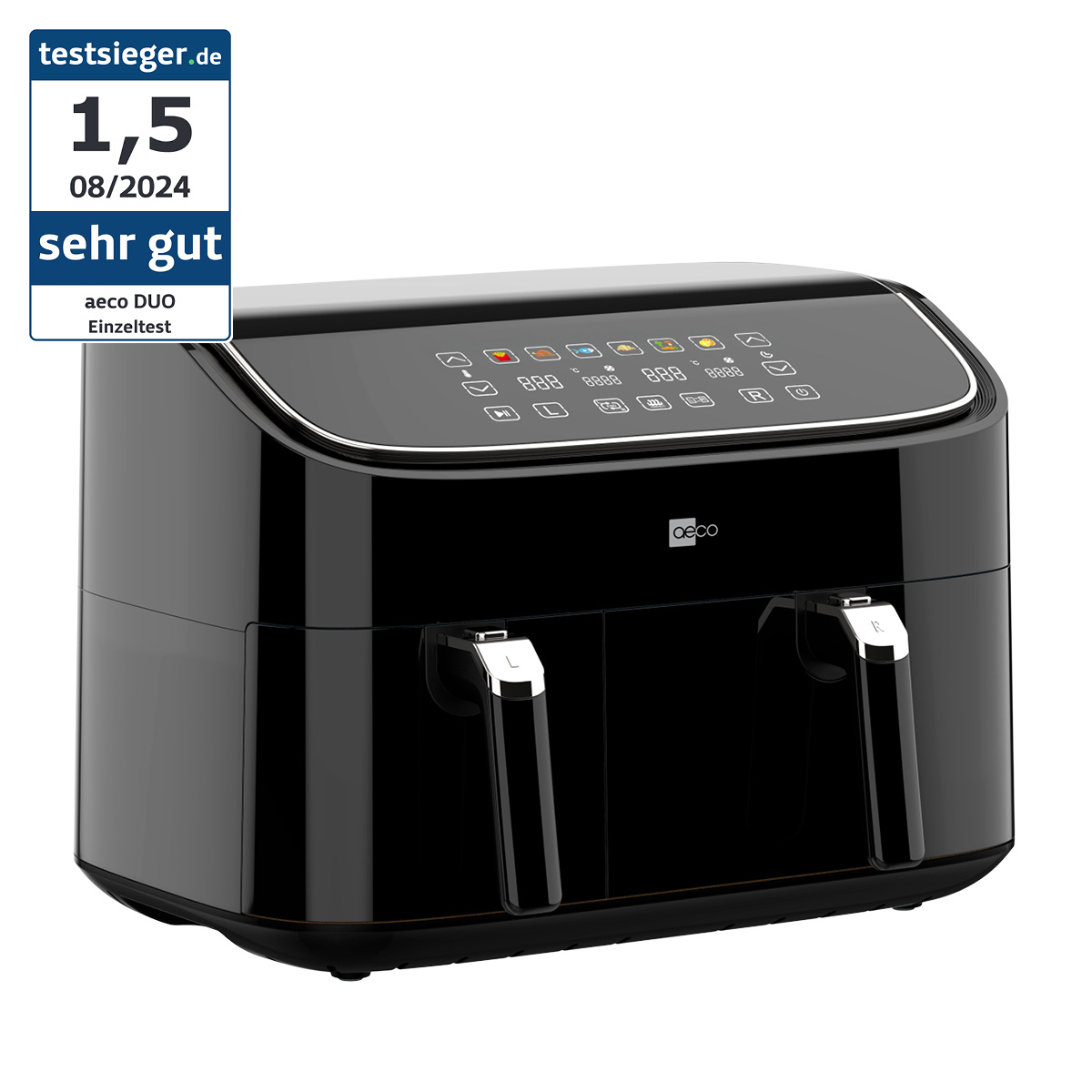 aeco DUO Doppelkammer AirFryer 9 Liter