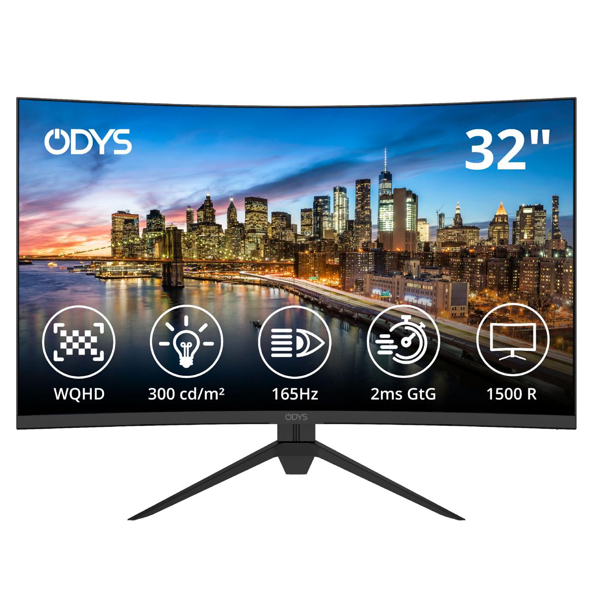 ODYS XP32 80,01cm (31,5 Zoll) WQHD Curved Monitor
