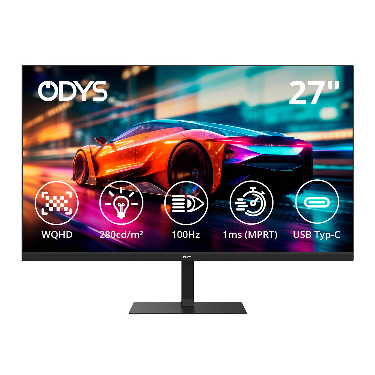 ODYS i27-Q-100 27 Zoll Flat Monitor WQHD