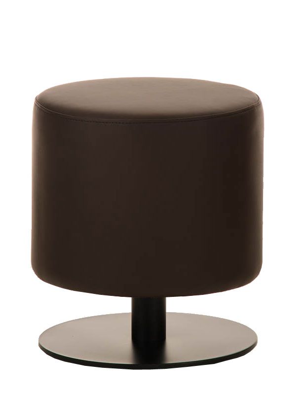 Sitzhocker - Max 2 - Hocker Rundhocker Kunstleder Braun 38x38 cm