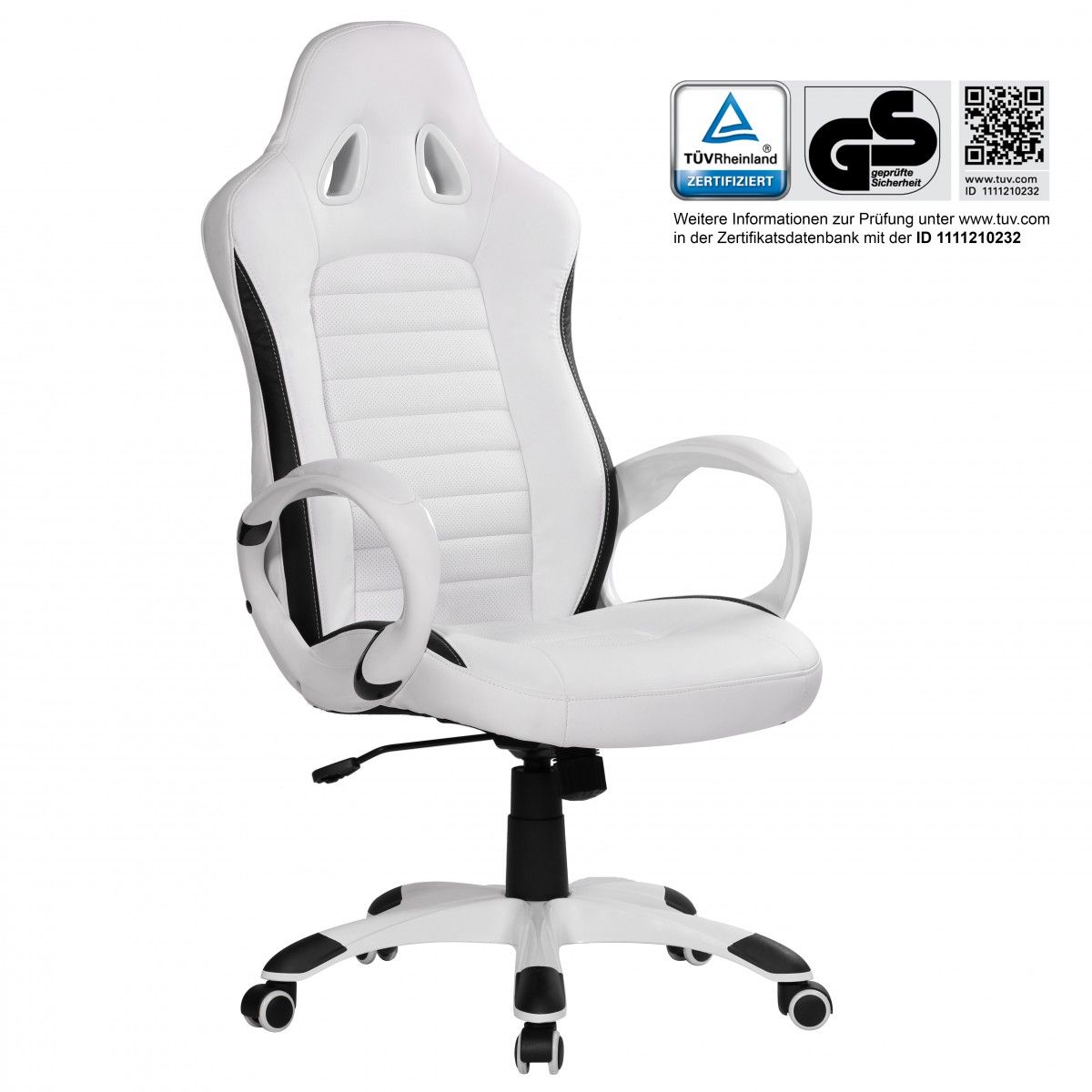 Drehstuhl Bürostuhl Chefsessel SPEED Weiss