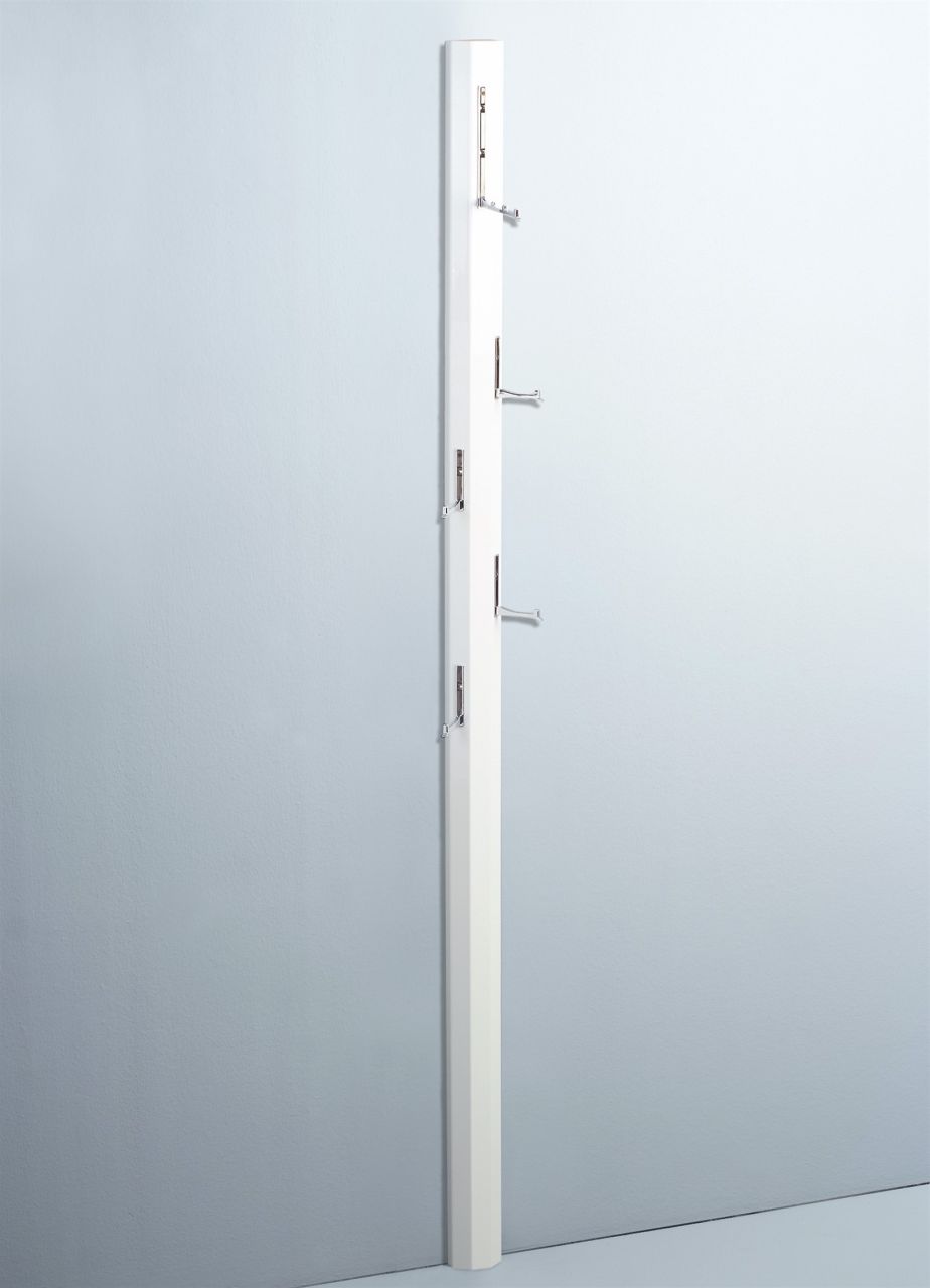 Garderobe DIEGO Hochglanz Weiss 8x185x4 cm