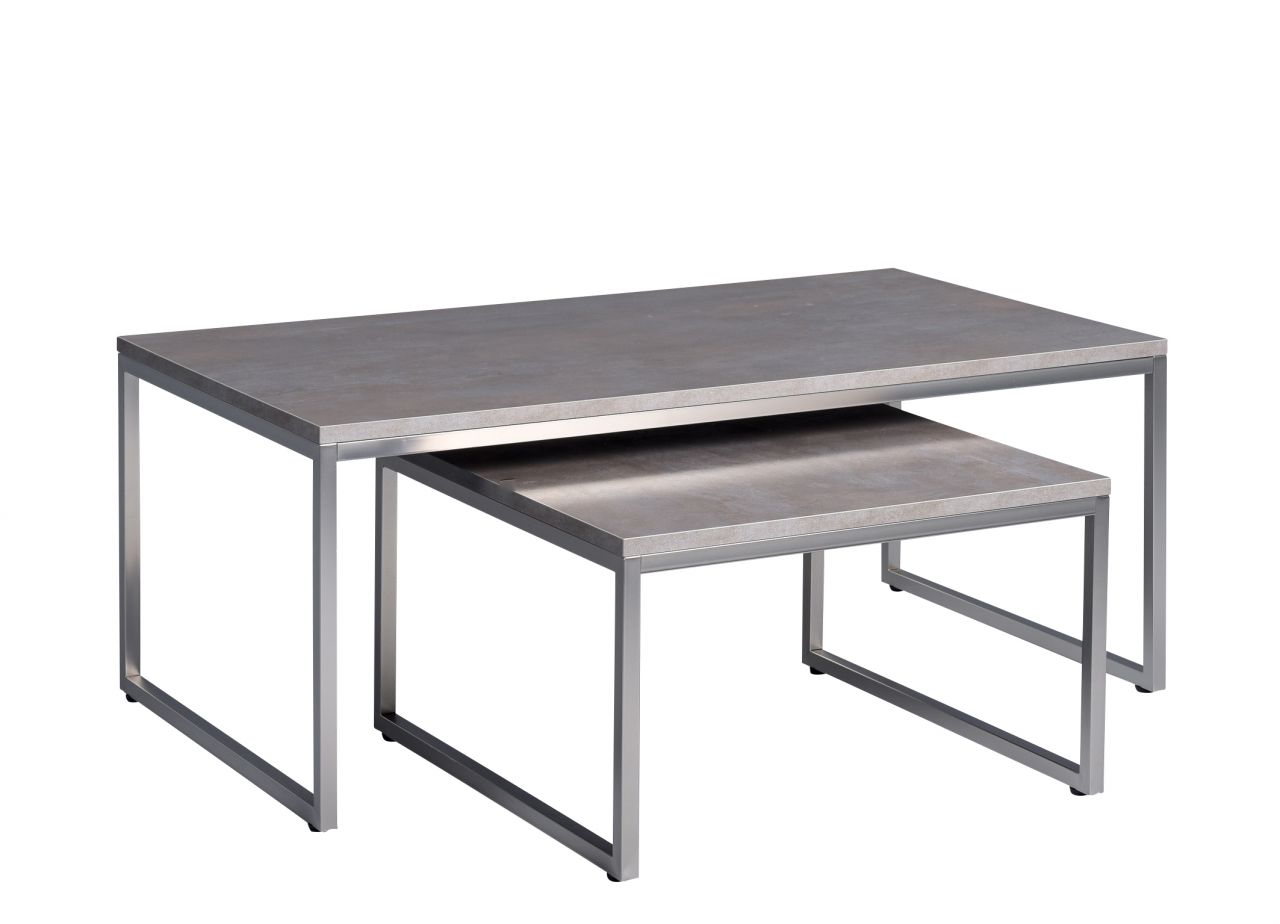 Couchtisch Satztisch 2er Set RADO Dekor Keramikoptik