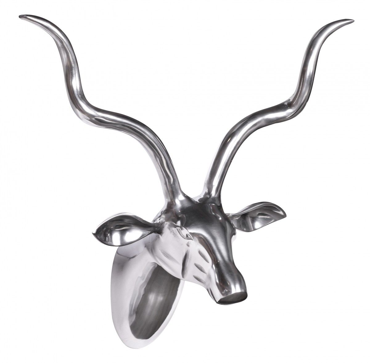 Deko XXL Design Wanddekoration Hirschkopf Aluminium silbern