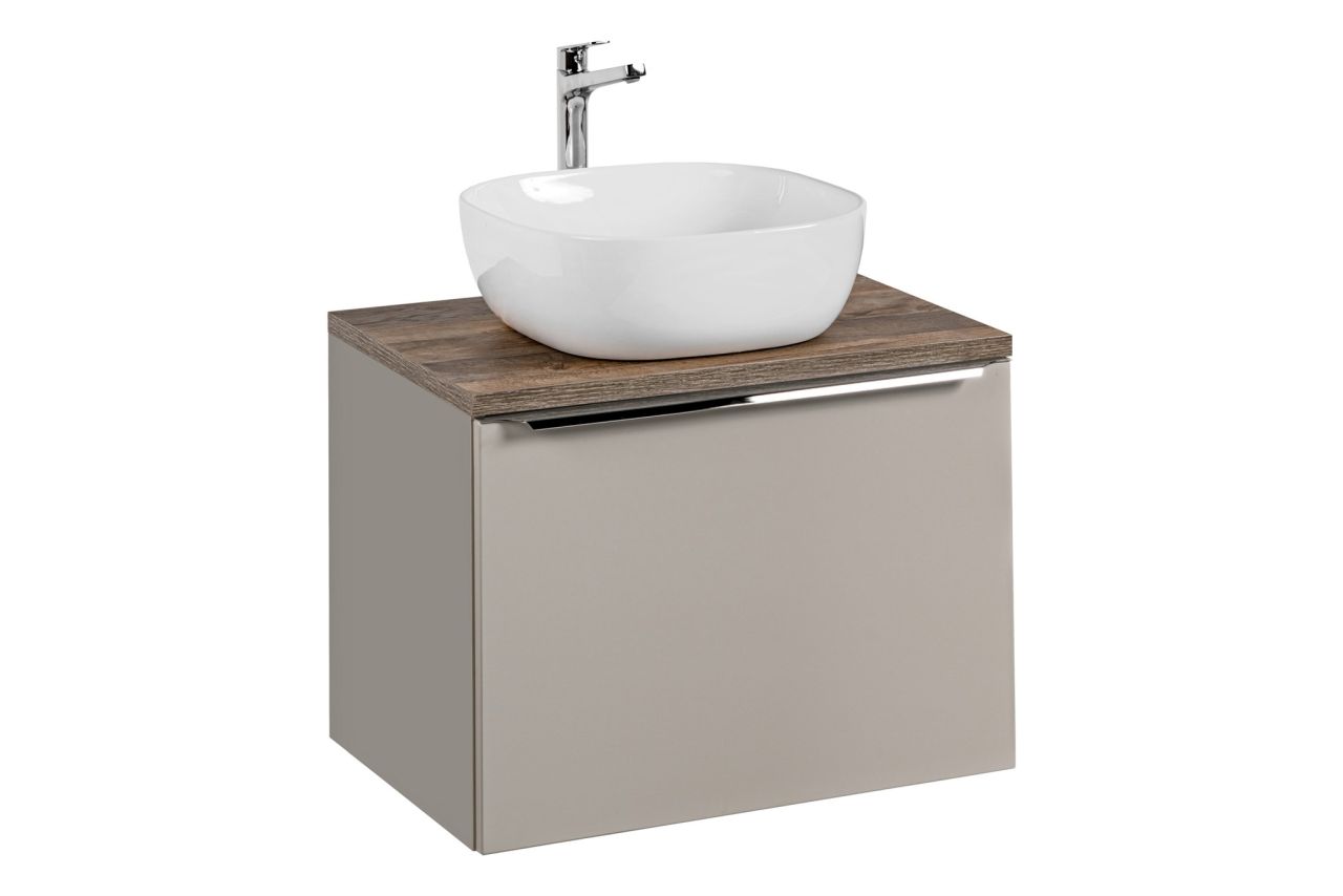 Waschtischunterschrank 60cm AKAN Taupe inkl. Waschtisch