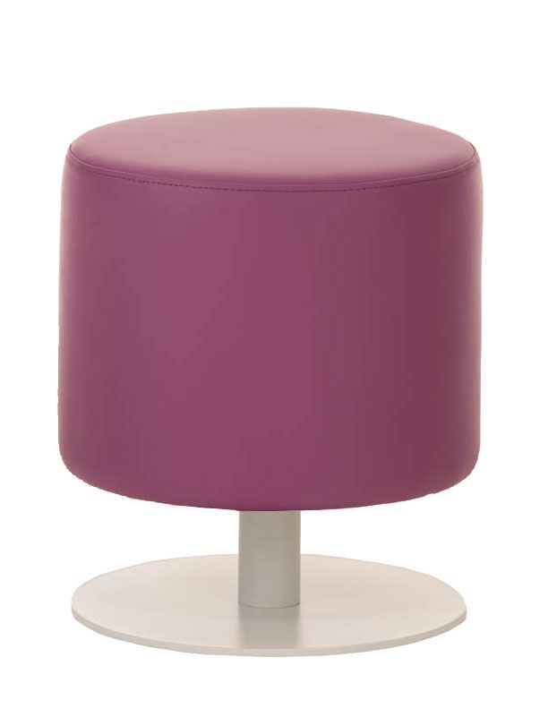 Sitzhocker - Max - Hocker Rundhocker Kunstleder Lila 38x38 cm