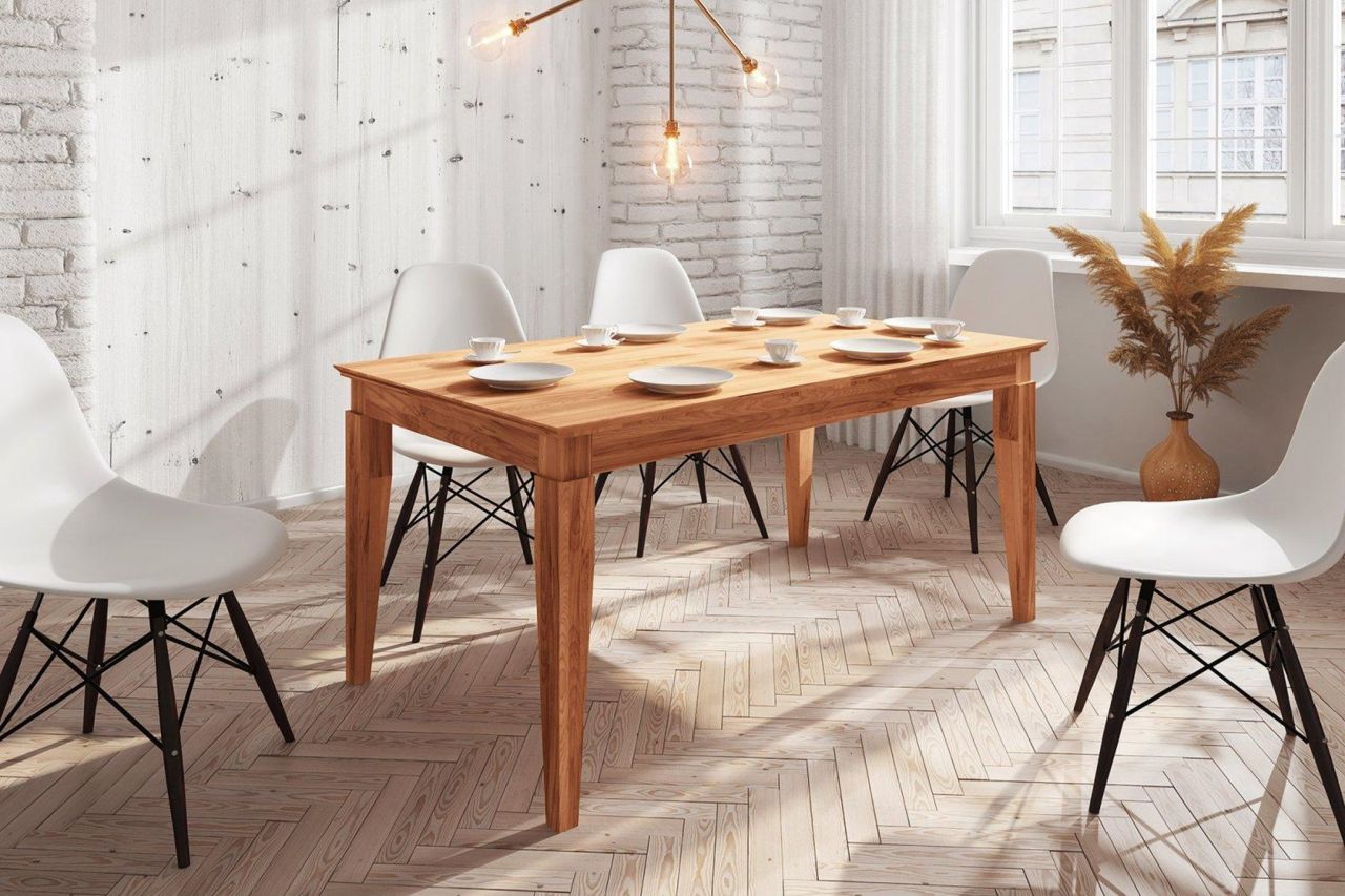 Esstisch Tisch LENNES Buche massiv 90x90 cm