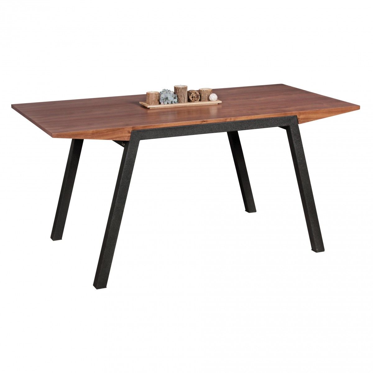 Esstisch Tisch MALIN Vierfußtisch 160x76cm Walnuss-Furnier