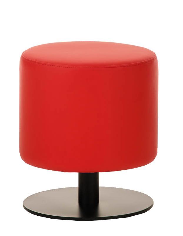 Sitzhocker - Max 2 - Hocker Rundhocker Kunstleder Rot 38x38 cm