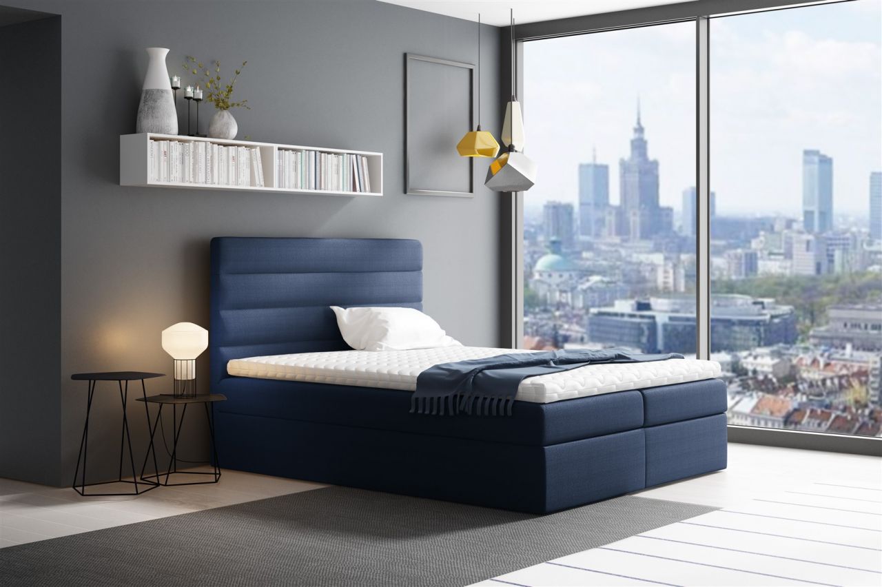 Boxspringbett Schlafzimmerbett LUCA 120x200cm Blau