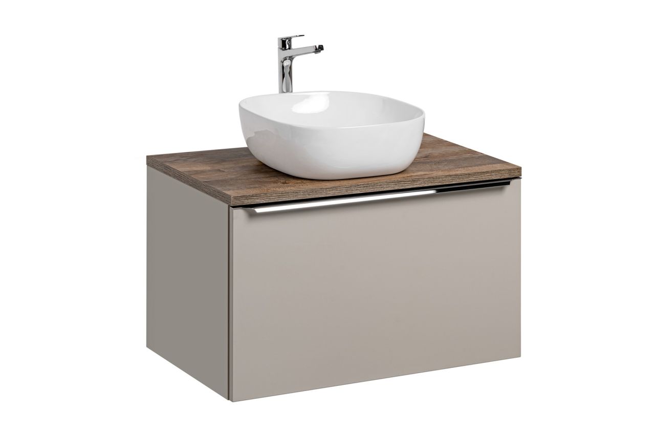 Waschtischunterschrank 80cm AKAN Taupe inkl. Waschtisch