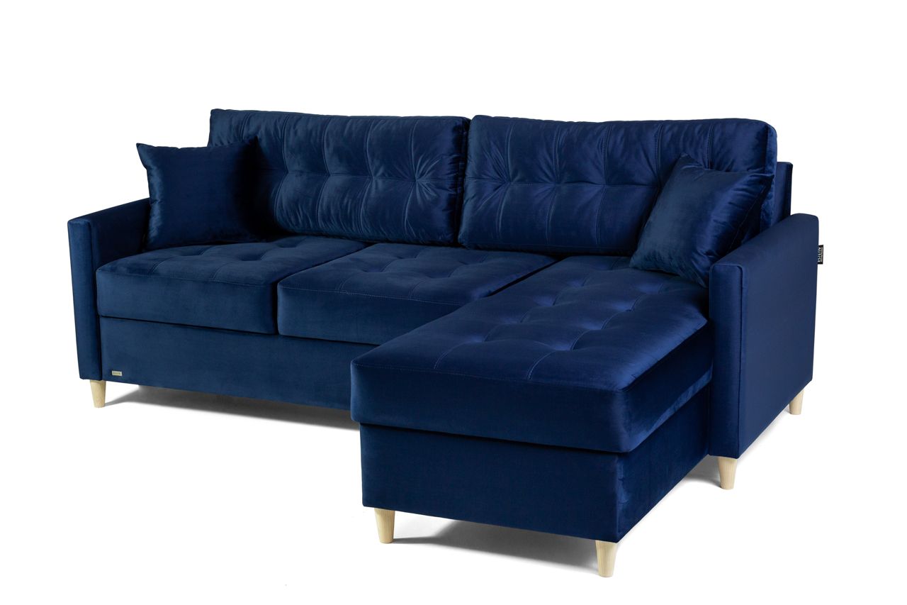 Ecksofa Schlafsofa MOLDE Stoff (FRENCH) Ottomane Rechts