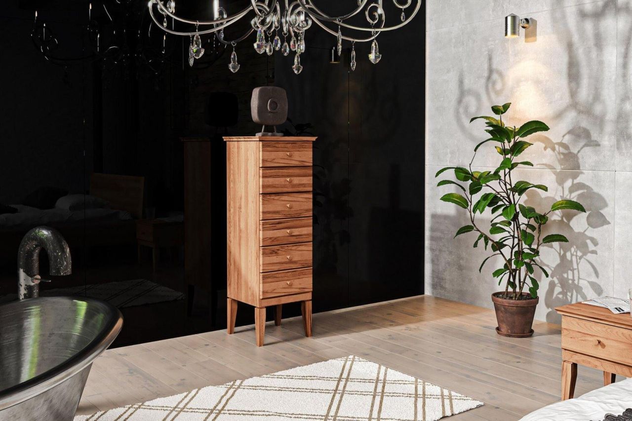 Kommode LENNES Eiche massiv 46x133x45 cm