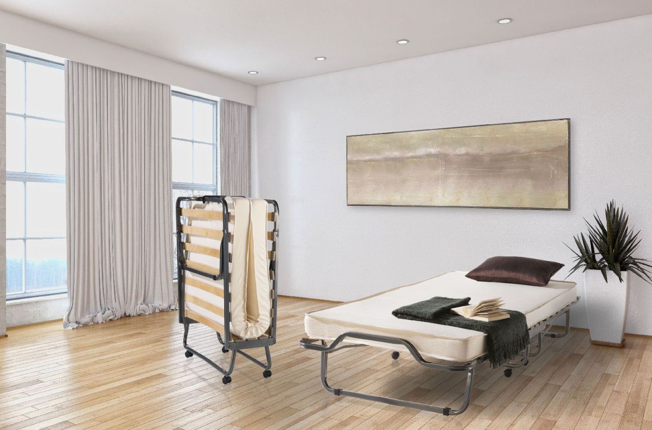 Raumsparbett Gästebett - Sleepers 1 - Komplettset Schwarz 80 x 200 cm