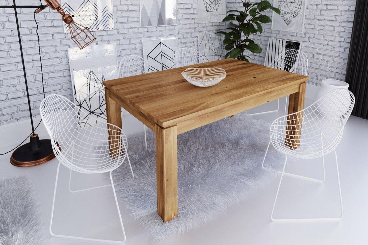 Esstisch Tisch Massivholztisch MAISON Eiche massiv 80x80 cm