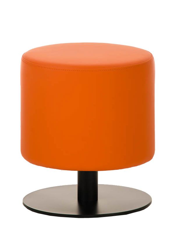 Sitzhocker - Max 2 - Hocker Rundhocker Kunstleder Orange 38x38 cm