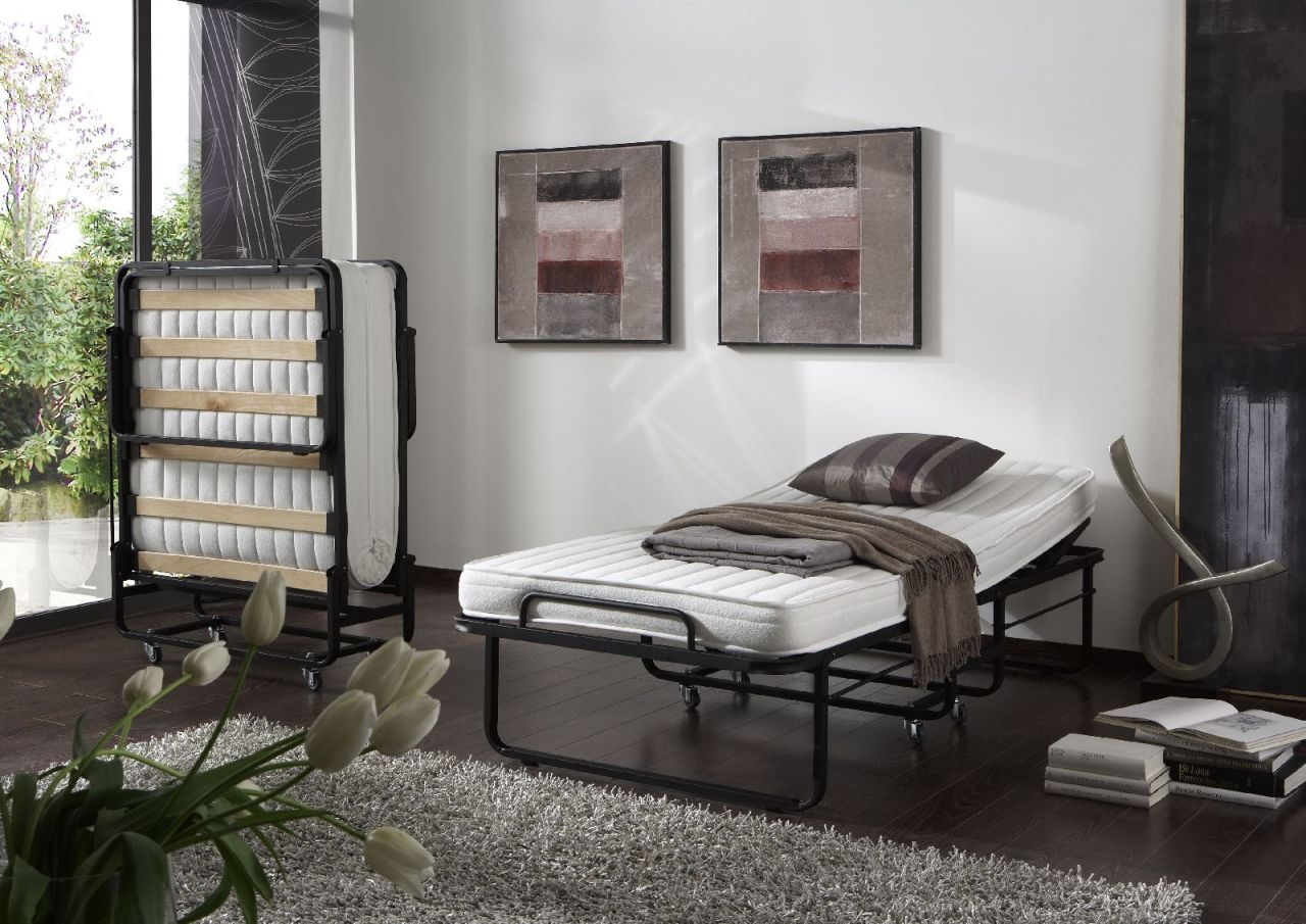 Raumsparbett Gästebett - Sleepers 2 - Komplettset Schwarz 90 x 200 cm