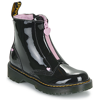 Dr. Martens Kinderstiefel Bex Heart Zip Boot J Black Patent Lamper