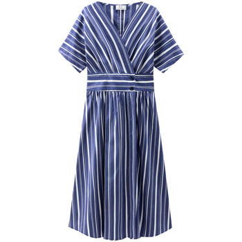 Woolrich Kleider STRIPED POPLIN LONG