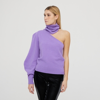 Federica Tosi Pullover One-Shoulder-Pullover aus Wolle und Kaschmir von