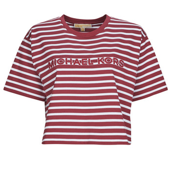 MICHAEL Michael Kors T-Shirt YD STRIPED CROP LOGO TEE