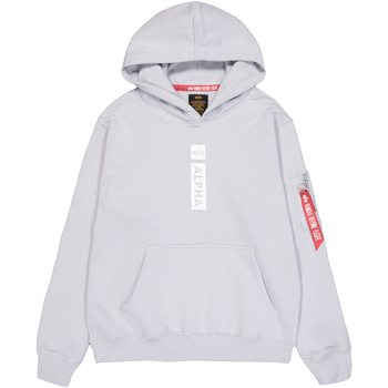 Alpha Industries Sweatshirt Alpha Puff Print Hoodie - pastel grey