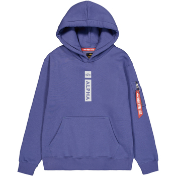 Alpha Industries Sweatshirt Alpha Puff Print Hoodie - night purple