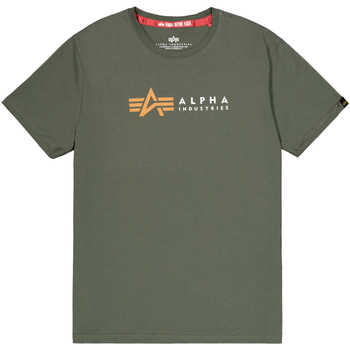 Alpha Industries  T-Shirts & Poloshirts Alpha Label T-Shirt - dark olive