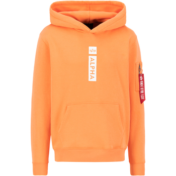 Alpha Industries Sweatshirt Alpha Puff Print Hoodie - tangerine
