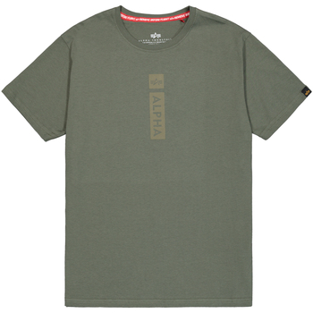 Alpha Industries T-Shirts & Poloshirts Alpha Puff Print T-Shirt - dark olive