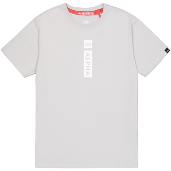 Alpha Industries T-Shirts & Poloshirts Alpha Puff Print T-Shirt - pastel grey