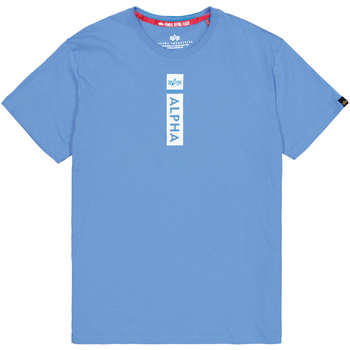 Alpha Industries T-Shirts & Poloshirts Alpha Puff Print T-Shirt - mediteranian blue