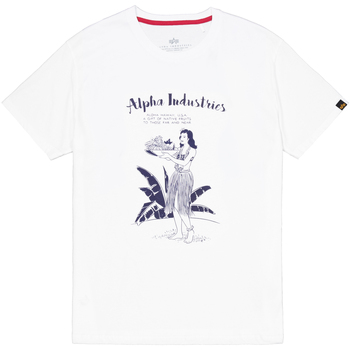 Alpha Industries T-Shirts & Poloshirts Alpha Hawaii T-Shirt - white