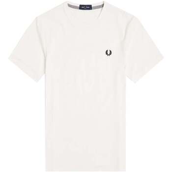 Fred Perry T-Shirts & Poloshirts Crew Neck T-Shirt Snow White