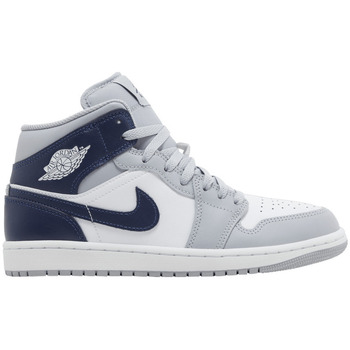 Nike Sneaker Jordan 1 Mid Wolf Grey Midnight Navy