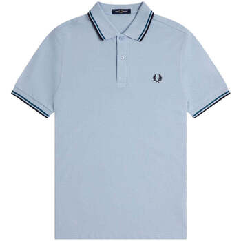 Fred Perry T-Shirts & Poloshirts Twin Tipped Polo Shirt Light Smoke/Petrol Blue/Navy