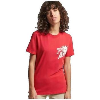 Superdry  T-Shirt T-shirt  Vintage Crossing Lines slim rouge
