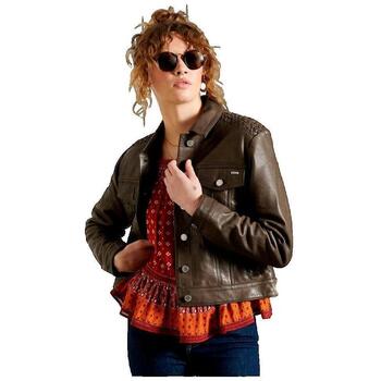 Superdry  Lederjacken Veste  en cuir Stateside pour Femme