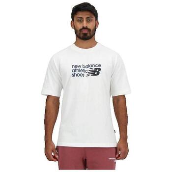 New Balance T-Shirt T-shirt New Balance manches courtes col rond blanc