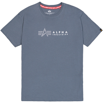 Alpha Industries T-Shirt Alpha Label T-Shirt - denim blue