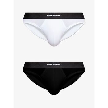 Dsquared Slips DCX200070 - TWIN 2PACK BRIEF-010 BLACK/WHITE
