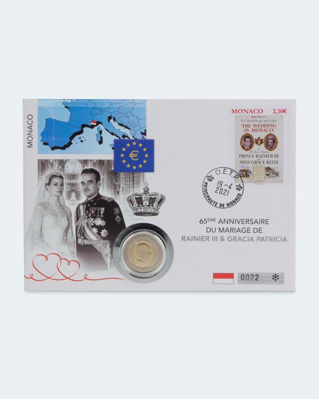 Sammlermünzen Reppa 2€-Numisbrief Monaco 65. Hochzeitstag