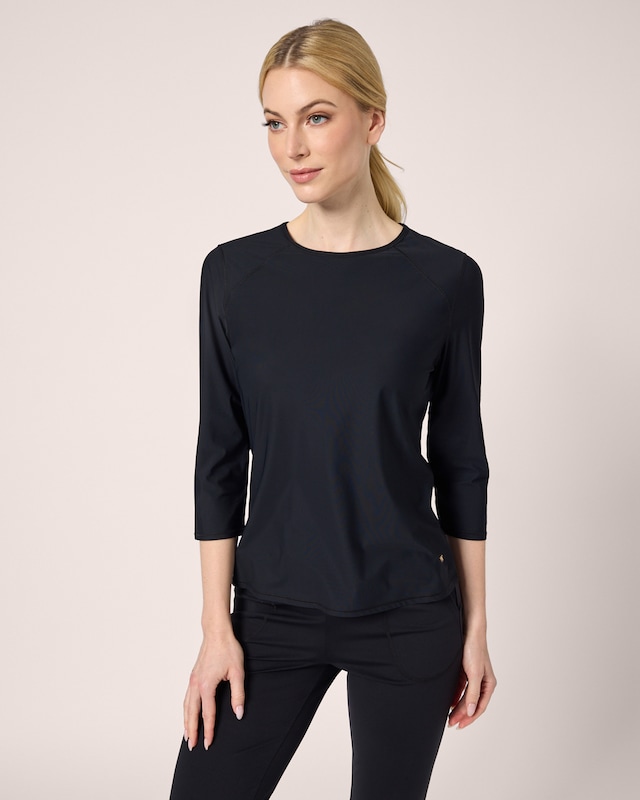 Yoga Shirt mit 3/4-Arm Modell 'I am Powerful'