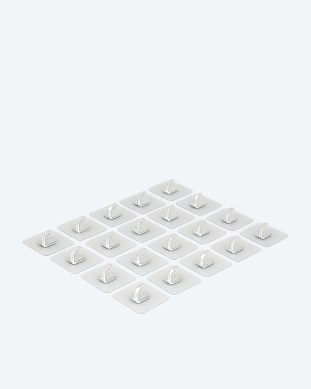 Magische Haken 'Mini Chrom', 20tlg. Set