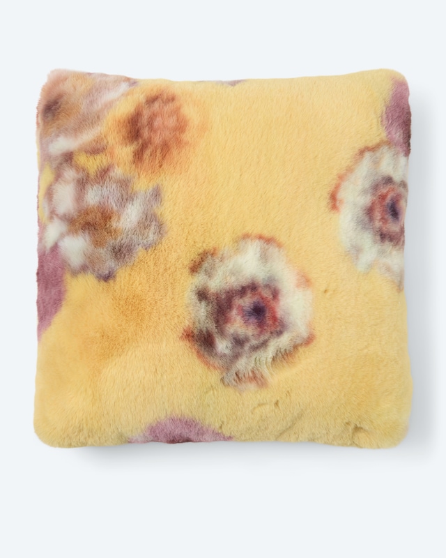 Kissen in Kaninchenfell-Optik 'Edelrose'