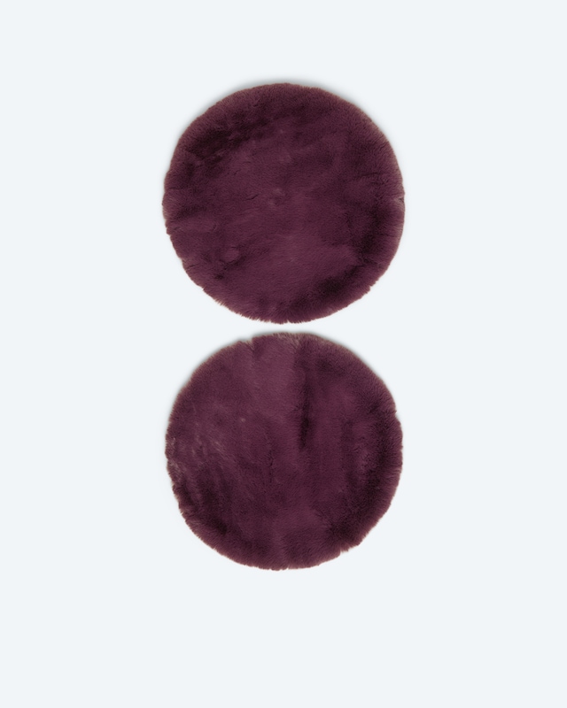 Sitzauflage 'Britt' in Kaninchenfell-Optik, 2er Set
