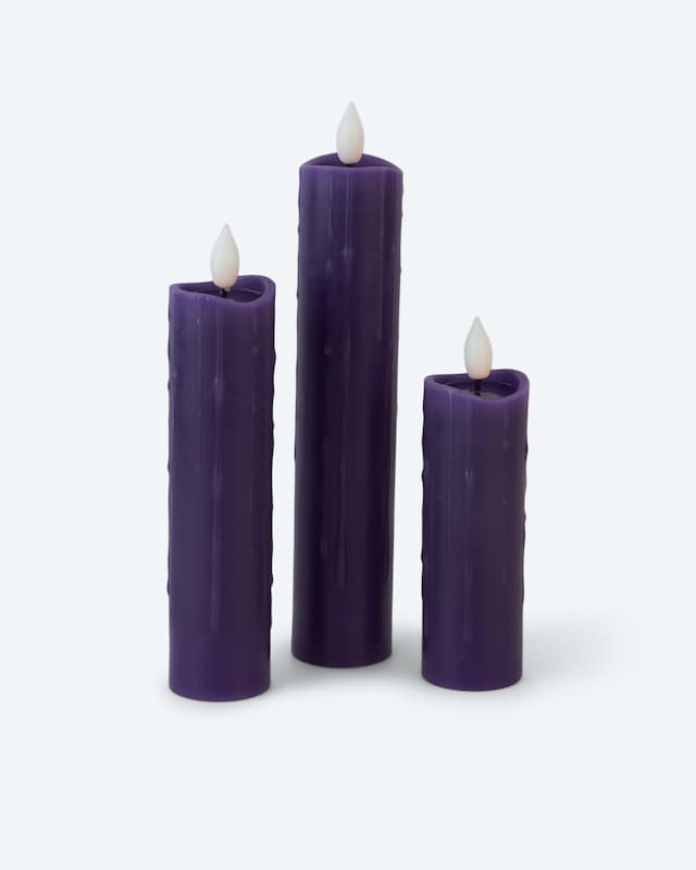 3 Halloween XL LED-Votivkerzen
