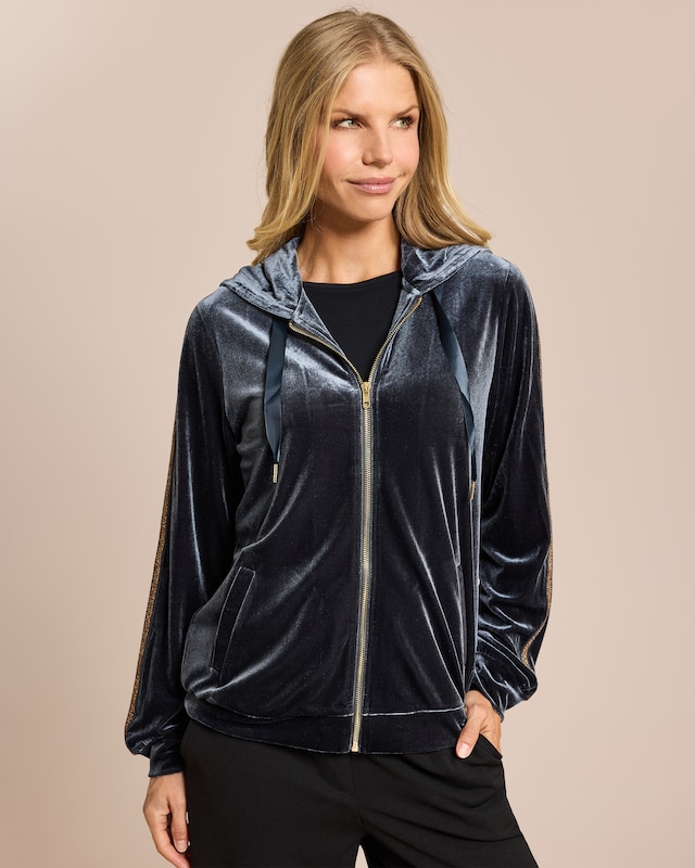 Jacke aus Nicki-Samt