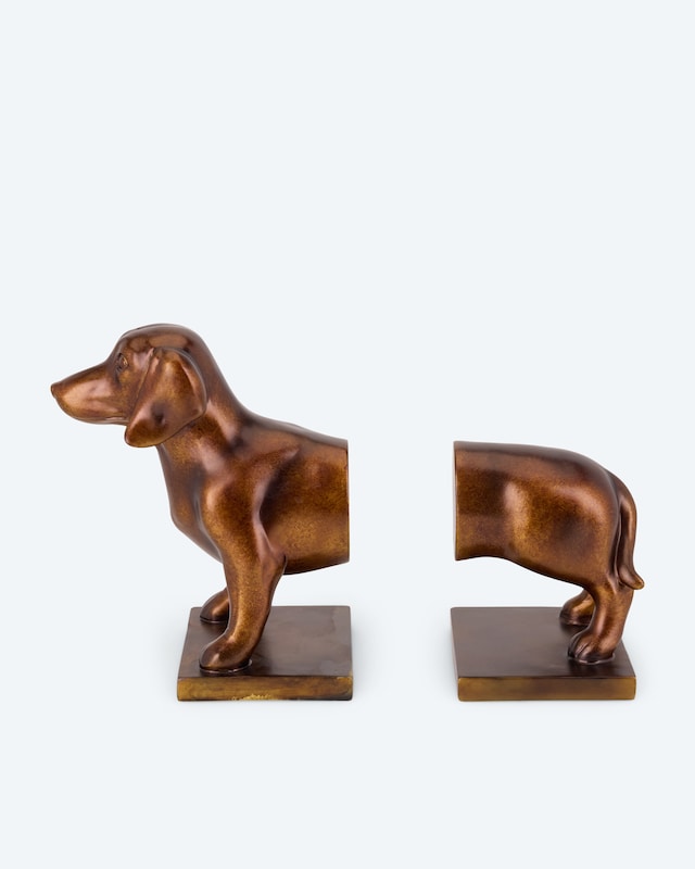 Buchstützen 'Dackel', 2er Set